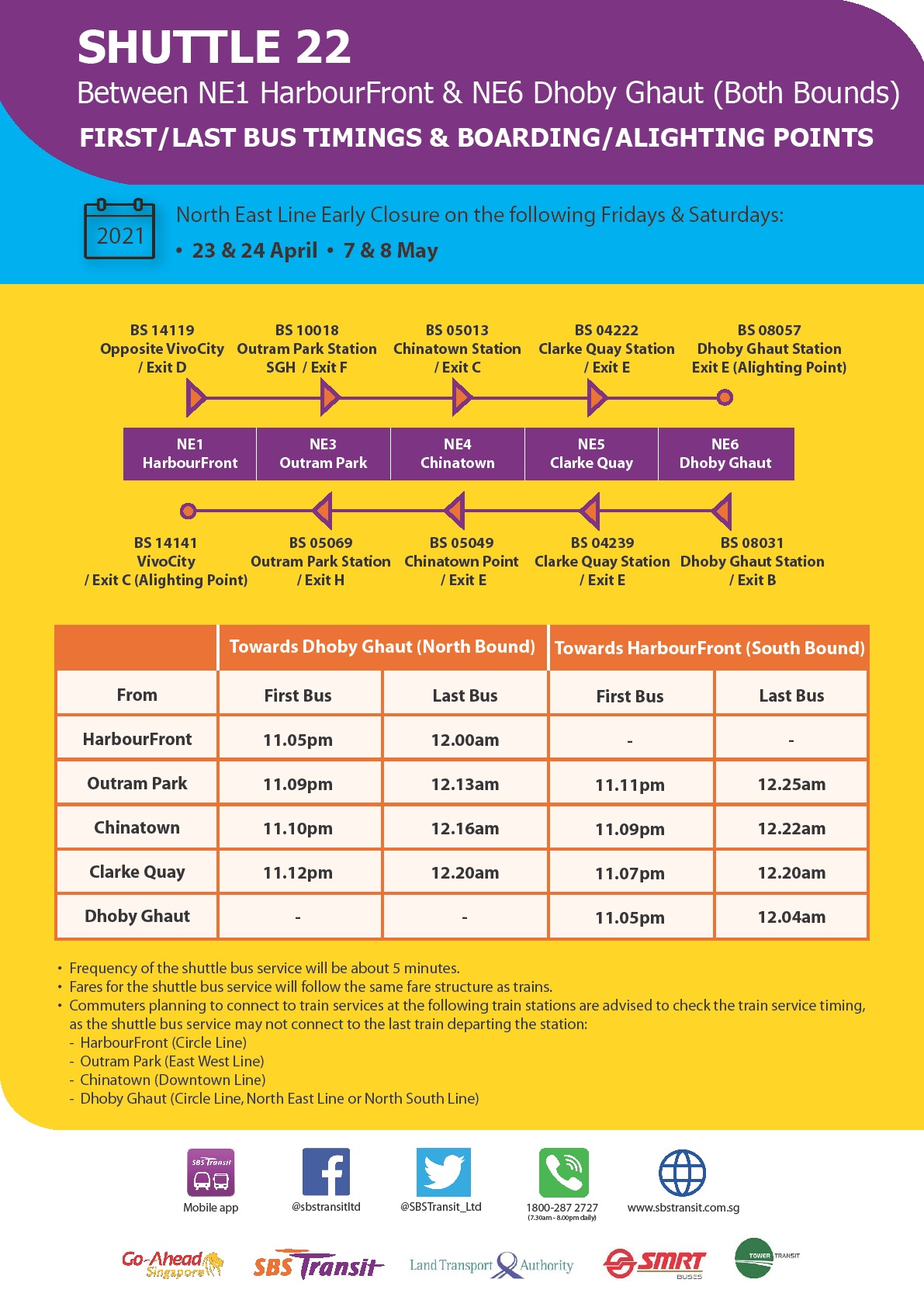 Shuttle Bus Service 22 Sbstransit